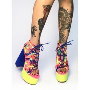 Tie Dye Hypnosis  Platform Heels